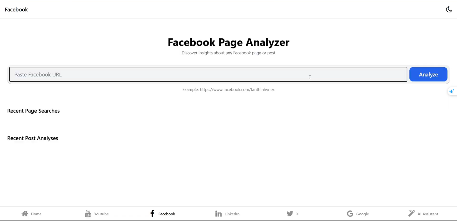 Facebook Page Analyzer