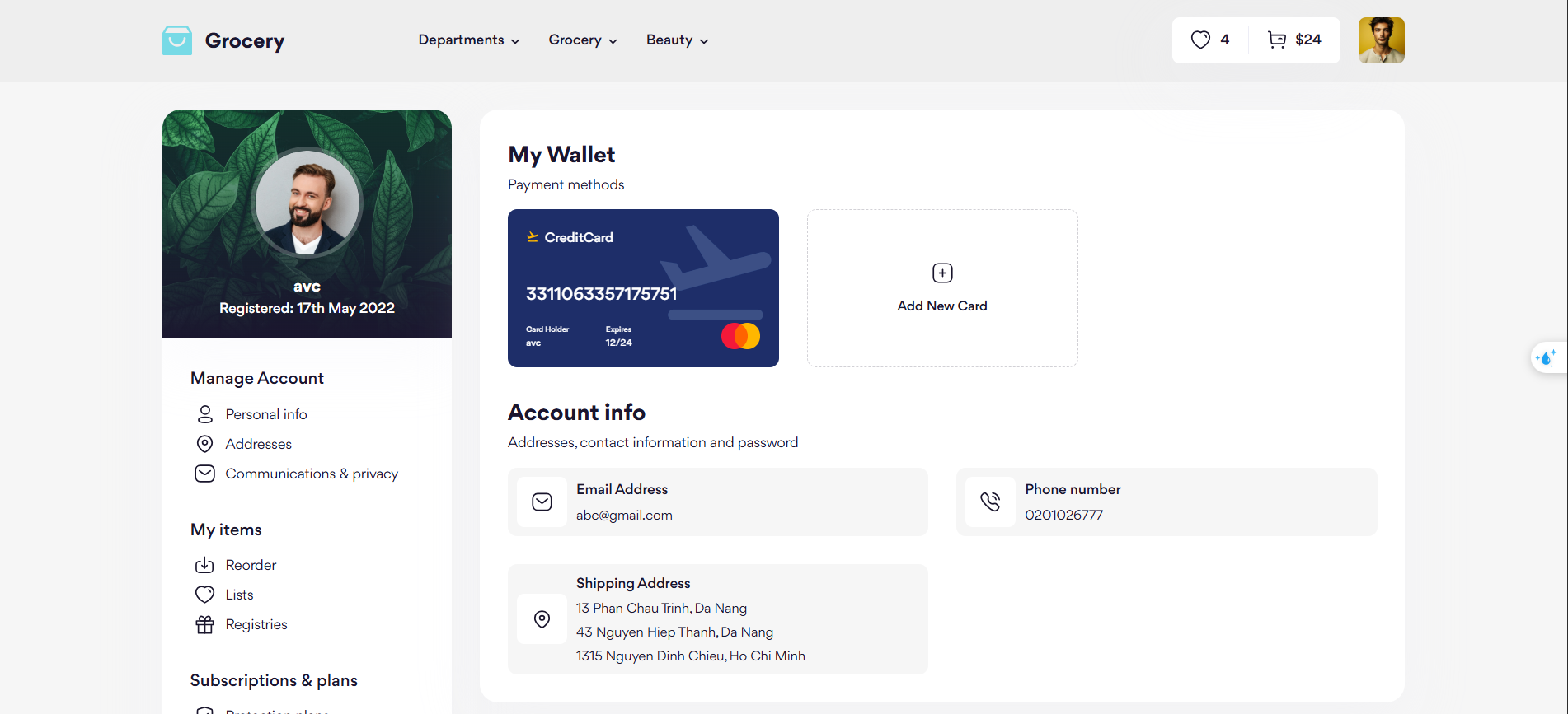 User Profile Light Mode